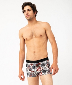 GEMO Boxer en coton stretch à motifs homme (lot de 2) Gris