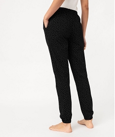 pantalon de pyjama imprime avec bas elastique femme noir bas de pyjamaK455401_3