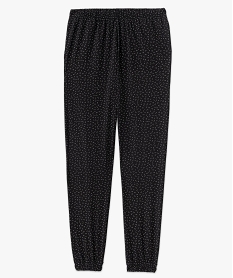 pantalon de pyjama imprime avec bas elastique femme noir bas de pyjamaK455401_4