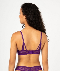 soutien-gorge push-up en dentelle graphique a entre-bonnet fantaisie femme violet soutien gorge avec armaturesK456501_2