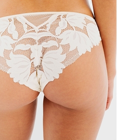 GEMO Culotte en dentelle femme Beige