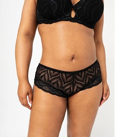 GEMO Shorty en dentelle femme grande taille Noir