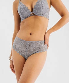 GEMO Shorty en dentelle femme Gris