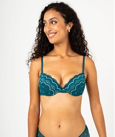 GEMO Soutien-gorge corbeille en dentelle à armatures Bleu