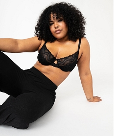 GEMO Soutien-gorge grande taille emboitant à armatures en dentelle Noir