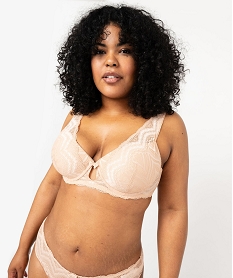 GEMO Soutien-gorge grande taille emboitant à armatures et coques fines Beige