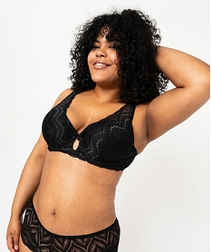 GEMO Soutien-gorge grande taille emboitant à armatures et coques fines Noir