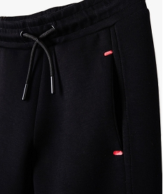 pantalon de sport en maille extensible garcon noirK469301_2