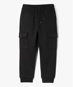 GEMO Pantalon de jogging molletonné avec poches à rabat garçon Noir