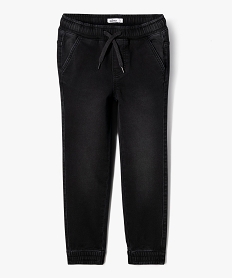 GEMO Pantalon jogger taille élastique garçon Noir