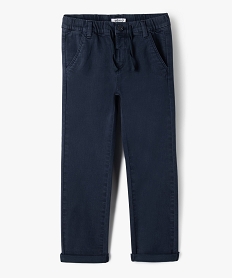 GEMO Pantalon chino coupe Regular taille élastique garçon Bleu