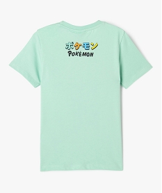 tee-shirt manches courtes imprime devant et dos garcon - pokemon vert tee-shirtsK489201_3