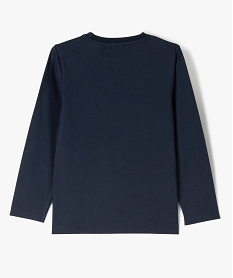 tee-shirt manches longues avec motif anime garcon - lulucastagnette bleu tee-shirtsK493101_3