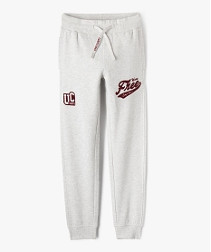 GEMO Pantalon de jogging avec inscriptions velours garçon - Camps United Gris