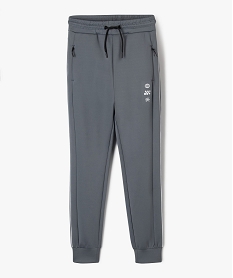 GEMO Pantalon de sport avec liserés contrastants garçon Gris