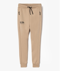 pantalon de jogging coupe slim garcon beige pantalonsK503901_1