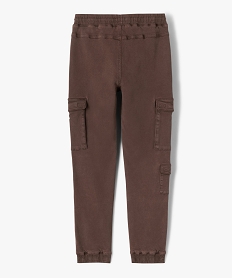 pantalon jogger coupe slim avec taille ajustable garcon brun pantalonsK504601_3