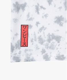 tee-shirt manches courtes avec motif manga garcon - one piece gris tee-shirtsK510601_3