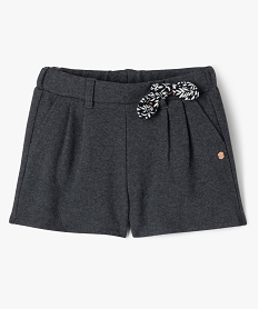 GEMO Short en maille aspect flanelle fille - LuluCastagnette Gris