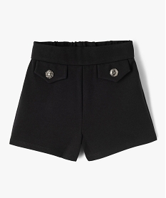 GEMO Short ample en maille milano fille Noir