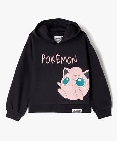 GEMO Sweat à capuche en molleton doux imprimé fille - Pokémon Gris