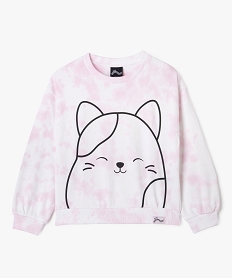 GEMO Sweat imprimé intérieur molletonné fille - Original Squishmallows Rose