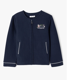 GEMO Sweat zippé en molleton gaufré fille - LuluCastagnette Bleu