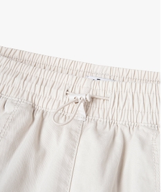 pantalon cargo a coupe straight en toile de coton fille beige pantalonsK552501_2
