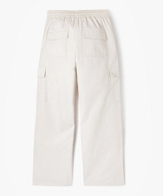 pantalon cargo a coupe straight en toile de coton fille beige pantalonsK552501_4