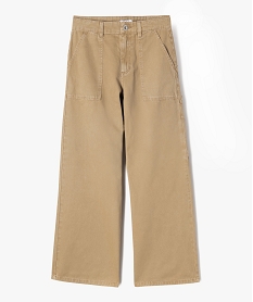 pantalon wide leg multi-poches fille beige pantalonsK552901_1