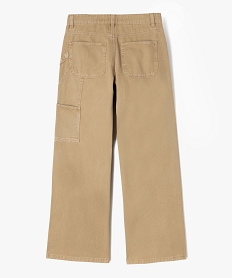 pantalon wide leg multi-poches fille beige pantalonsK552901_4