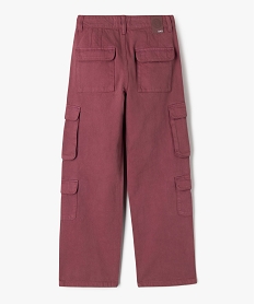 jean cargo wide leg en denim colore fille - camps united rouge pantalonsK553001_2