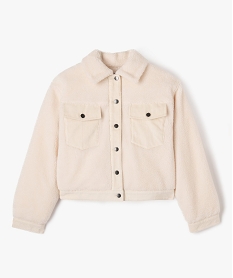 GEMO Blouson en sherpa et velours côtelé fille Beige