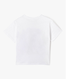 tee-shirt manches courtes ample imprime fille - wednesday blanc tee-shirtsK558801_3