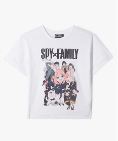 GEMO Tee-shirt à manches courtes à motif manga fille - Spy x Family Blanc