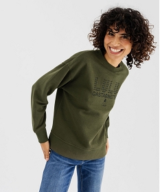 GEMO Sweat large avec motifs brodés femme - LuluCastagnette Vert