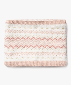 GEMO Snood imprimé et doublé polaire fille rose standard