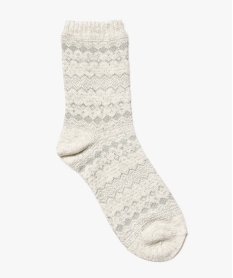 GEMO Chaussettes à motifs scintillants femme Gris