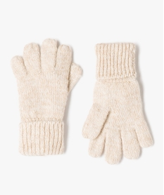 GEMO Gants en maille pailletée fille beige standard