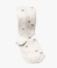 GEMO Collants chauds à motifs cœurs bébé fille blanc standard