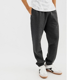 GEMO Pantalon de jogging intérieur molletonné homme Gris