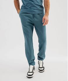 GEMO Pantalon de jogging intérieur molletonné homme Bleu