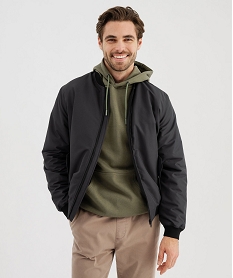 GEMO Blouson zippé style bomber homme Gris