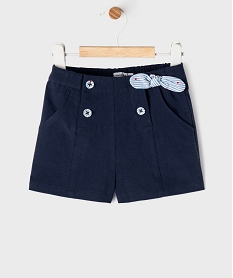 GEMO Short à ponts ample avec boutons fantaisie bébé fille - LuluCastagnette Bleu