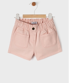 GEMO Short en twill de coton bébé fille rose standard