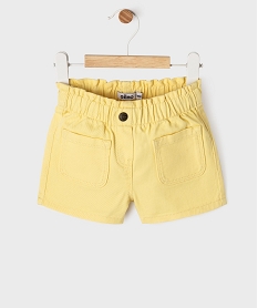 GEMO Short en twill de coton bébé fille jaune standard