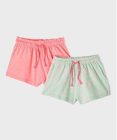 GEMO Short ample en jersey de coton bébé fille (lot de 2) Rose