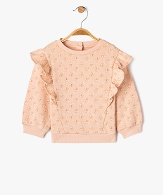 GEMO Sweat à volants bébé fille rose standard