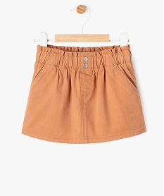 GEMO Jupe en jean bébé fille avec taille élastique marron standard