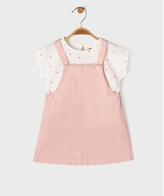 GEMO Ensemble 2 pièces robe + tee-shirt bébé fille rose bonbon